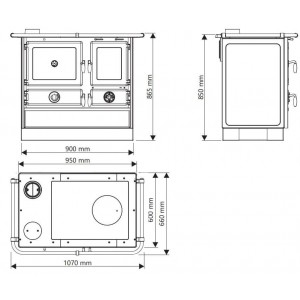 Отопительно-варочная печь MBS Thermo Magnum Plus 4D L S