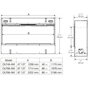 Очаг Faber e-SliM Linear 1700/450-I