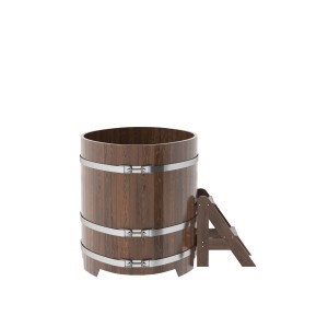 Купель для бани Bentwood овальная, 0,95х1,60х1,0 из дуба мореного
