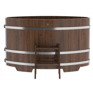 Купель для бани Bentwood овальная, 0,95х1,60х1,0 из дуба мореного