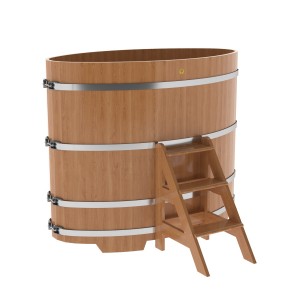 Купель для бани Bentwood овальная, 0,95х1,60х1,4 из дуба натурального