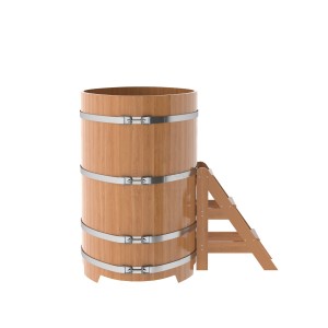 Купель для бани Bentwood овальная, 0,95х1,60х1,4 из дуба натурального