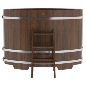 Купель для бани Bentwood овальная, 0,95х1,60х1,2 из дуба мореного