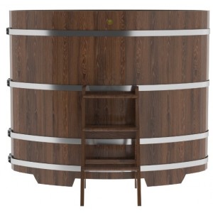 Купель для бани Bentwood овальная, 0,95х1,60х1,4 из дуба мореного