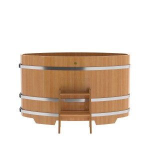 Купель для бани Bentwood овальная, 0,95х1,60х1,1 из лиственницы натуральной премиум