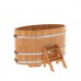 Купель для бани Bentwood овальная, 0,95х1,60х1,0 из сращенных ламелей лиственницы натуральной