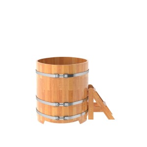 Купель для бани Bentwood овальная, 0,95х1,60х1,2 из сращенных ламелей лиственницы натуральной
