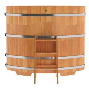 Купель для бани Bentwood овальная, 0,95х1,60х1,4 из сращенных ламелей лиственницы натуральной