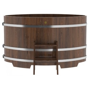 Купель для бани Bentwood овальная, 1,02х1,68х1,0 из дуба мореного