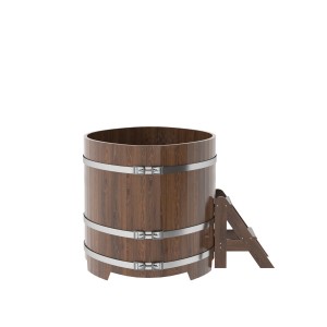 Купель для бани Bentwood овальная, 1,02х1,68х1,0 из дуба мореного