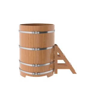 Купель для бани Bentwood овальная, 1,02х1,68х1,4 из дуба натурального