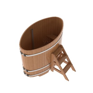 Купель для бани Bentwood овальная, 0,95х1,60х1,2 из дуба натурального