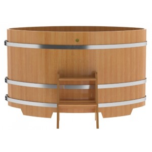 Купель для бани Bentwood овальная, 1,02х1,68х1,2 из лиственницы натуральной премиум