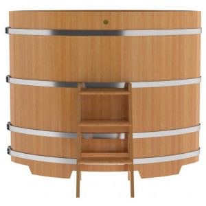 Купель для бани Bentwood овальная, 1,02х1,68х1,4 из лиственницы натуральной премиум