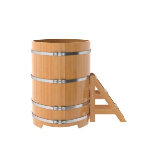 Купель для бани Bentwood овальная, 1,02х1,68х1,4 из лиственницы натуральной премиум
