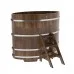 Купель для бани Bentwood овальная, 1,02х1,68х1,4 из сращенных ламелей лиственницы мореной