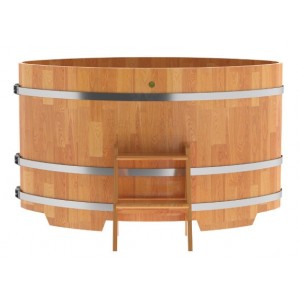 Купель для бани Bentwood овальная, 1,02х1,68х1,2 из сращенных ламелей лиственницы натуральной