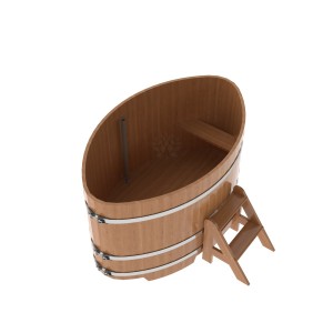 Купель для бани Bentwood овальная, 1,08х1,75х1,2 м из дуба натурального