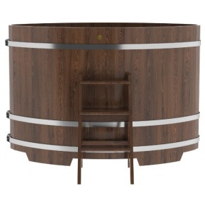 Купель для бани Bentwood овальная, 1,08х1,75х1,0 м из дуба мореного