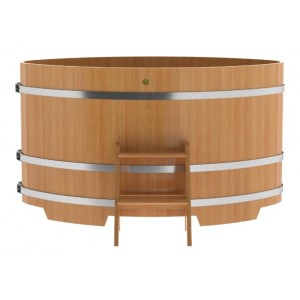 Купель для бани Bentwood овальная, 1,08х1,75х1,1 из лиственницы натуральной премиум