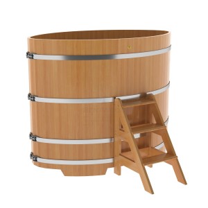 Купель для бани Bentwood овальная, 1,08х1,75х1,4 из лиственницы натуральной
