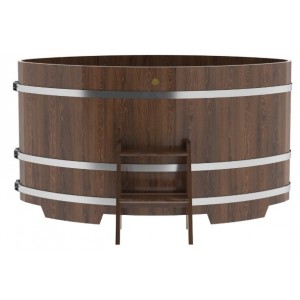 Купель для бани Bentwood овальная, 1,12х1,83х1,0 м из дуба мореного