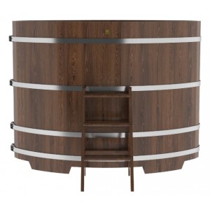 Купель для бани Bentwood овальная, 1,12х1,83х1,4 м из дуба мореного