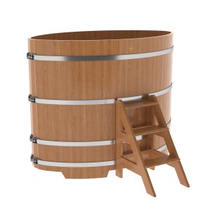 Купель для бани Bentwood овальная, 1,08х1,75х1,4 м из дуба натурального
