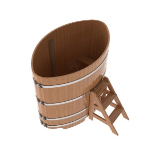 Купель для бани Bentwood овальная, 1,08х1,75х1,4 м из дуба натурального