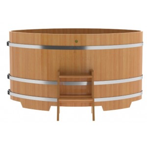 Купель для бани Bentwood овальная, 1,12х1,83х1,0 из лиственницы натуральной премиум