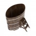 Купель для бани Bentwood овальная, 1,15х1,83х1,4 из сращенных ламелей лиственницы мореной