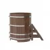 Купель для бани Bentwood угловая, 1,03х1,03х1,4 м из дуба мореного
