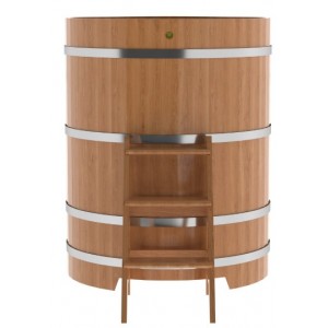 Купель для бани Bentwood угловая, 1,03х1,03х1,4 м из дуба натурального
