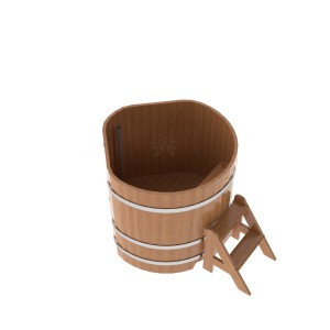 Купель для бани Bentwood угловая, 1,03х1,03х1 м из дуба натурального
