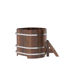 Купель для бани Bentwood угловая, 1,03х1,03х1 м из лиственницы мореной премиум