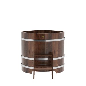 Купель для бани Bentwood угловая, 1,03х1,03х1 м из лиственницы мореной премиум