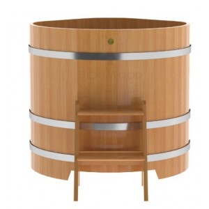 Купель для бани Bentwood угловая, 1,03х1,03х1,2 м из лиственницы натуральной премиум
