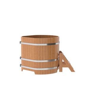 Купель для бани Bentwood угловая, 1,03х1,03х1 м из дуба натурального