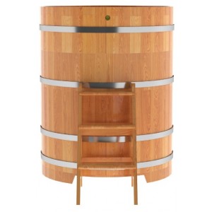 Купель для бани Bentwood угловая, 1,03х1,03х1.4 м из сращенных ламелей лиственницы