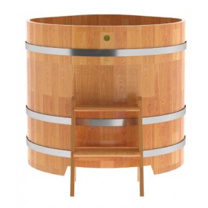 Купель для бани Bentwood угловая, 1,03х1,03х1.1 м из сращенных ламелей лиственницы