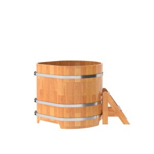 Купель для бани Bentwood угловая, 1,03х1,03х1.1 м из сращенных ламелей лиственницы