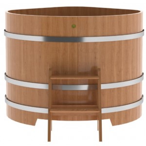 Купель для бани Bentwood угловая, 1,19х1,19х1 м из дуба натурального