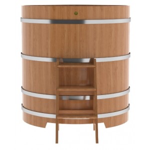 Купель для бани Bentwood угловая, 1,19х1,19х1,4 м из дуба натурального