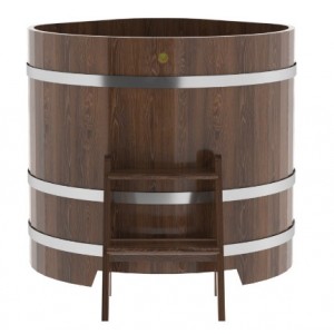 Купель для бани Bentwood угловая, 1,03х1,03х1.1 м из дуба мореного