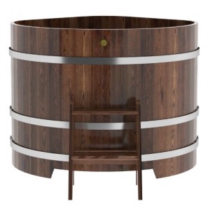 Купель для бани Bentwood угловая, 1,19х1,19х1.1 м из лиственницы мореной премиум