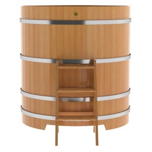 Купель для бани Bentwood угловая, 1,19х1,19х1,4 м из лиственницы натуральной премиум