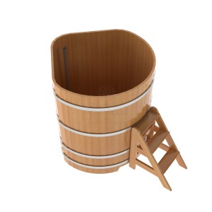 Купель для бани Bentwood угловая, 1,19х1,19х1,4 м из лиственницы натуральной премиум