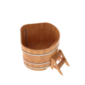 Купель для бани Bentwood угловая, 1,19х1,19х1.2 м из сращенных ламелей лиственницы