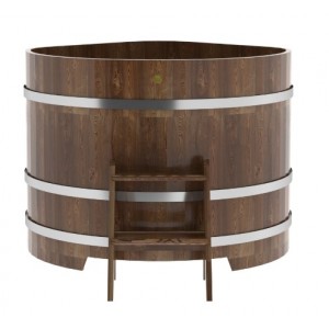 Купель для бани Bentwood угловая, 1,19х1,19х1.2 м из сращенных ламелей мореной лиственницы