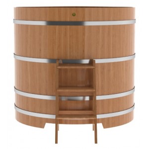 Купель для бани Bentwood угловая, 1,37х1,37х1,4 м из дуба натурального